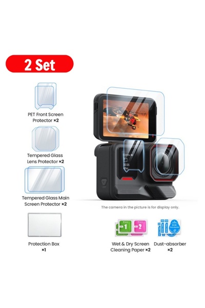 Choice 2pcs Tempered Glass for Insta360 Ace Pro 2 Camera Anti-scratch Lens Sc...