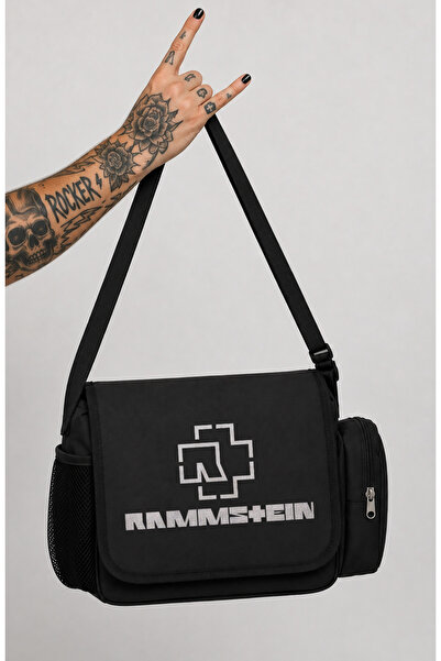 Fuddy Moda Rammstein Napisano Poštarska torba , Unisex rok bend Štampano Torb...