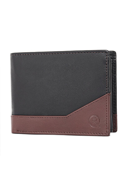 Ronno Men's Wallet Ronno, Dominic PT1474, genuine Leather , Black - Brown