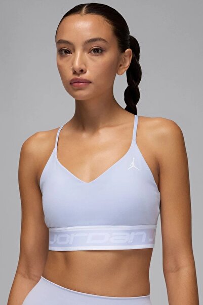 Nike Jordan Support Indy Logo Sutien pentru Femei Albastru Deschis