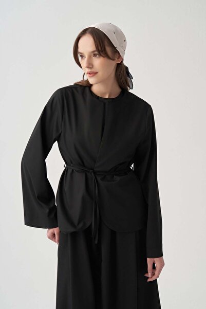 ALLDAY Μαύρο-Δικαστικό Μπουφάν με Γιακά