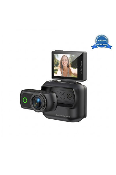 1080p Dijital Video Kamera (32gb) Kart Dijital Vlog Fotoğraf Makinesi Türkçe Siyah