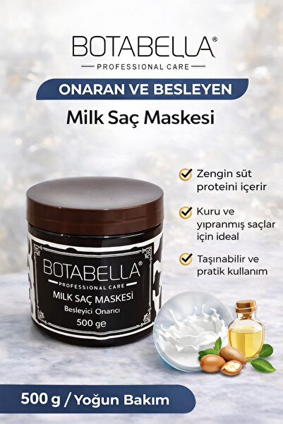 Genel Markalar Botabella Milk Saç Maskesi 500 gr Besleyici Onarıcı Yoğun Bakı...