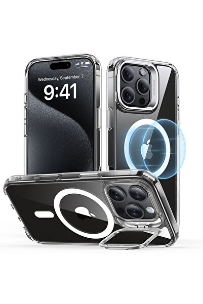 ESR Husa pentru iPhone 16 Pro, Classic Hybrid HaloLock Kickstand, protectie a...