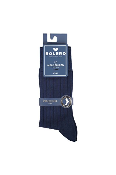 Bolero Erkek Premium Dikişsiz Merserize Çorap Lacivert