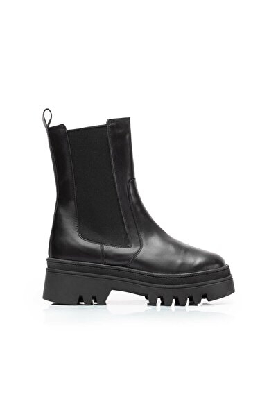 UrbanShoes Ghete damă din piele naturală, Leofex - 002 Negru Box