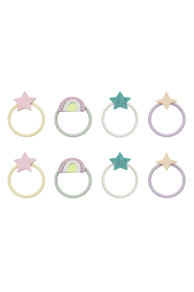 MIMI LULA Mimi & Lula Rainbow and Star Mini 8-Piece Rubber Buckle