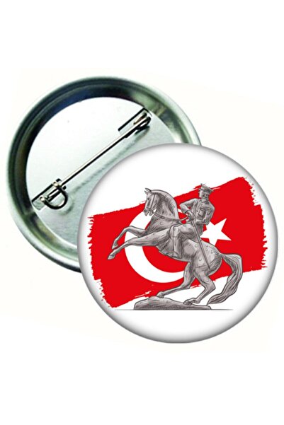 20 Pcs Respect for the Ancestor We Did Not Forget Father Atatürk Badge (size: 44 Mm)