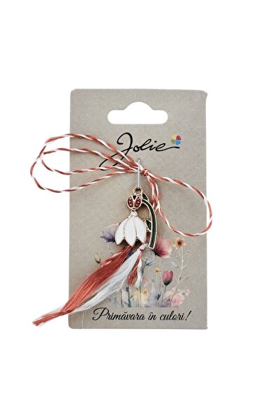 SOHO Martisor Traditional, Jolie, Model Ghiocel cu Buburuza, cu Snur Impletit...