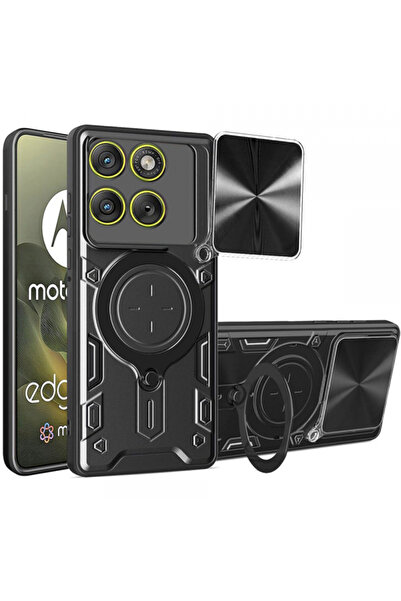 Stef's Cat Husa pentru Motorola Edge 70, Stef's Cat, CamGuard Pro, Neagra