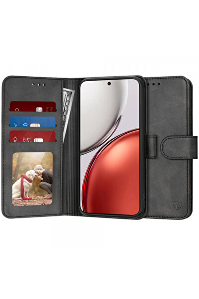Techsuit Калъф за Honor Magic8 Lite, Techsuit, Дневник, Черен