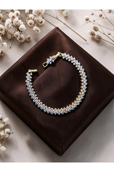 FAYRA ACCESSORIES Zircon Stone Triple Pattern Xuping Bracelet