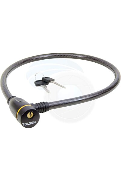 TOLSEN 55170 Heavy Duty Bicycle Lock 12x800mm - High Security Cable Lock with 2 Keys