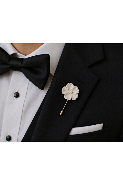 Damat bohçası Minimal El Yapımı Çiçek Yaka İğnesi – Damat Aksesuarı, Nişan & ...