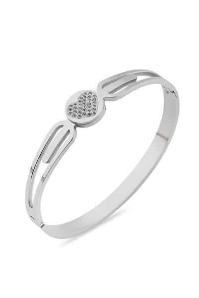 Bozhi Bracelet Stainless Steel Silver Daily Elegance Handcuff Stylish Gift