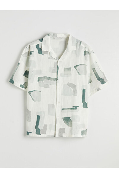 LC Waikiki Peak New Season Regular Fit Resort Collar Patterned Men's Shirt