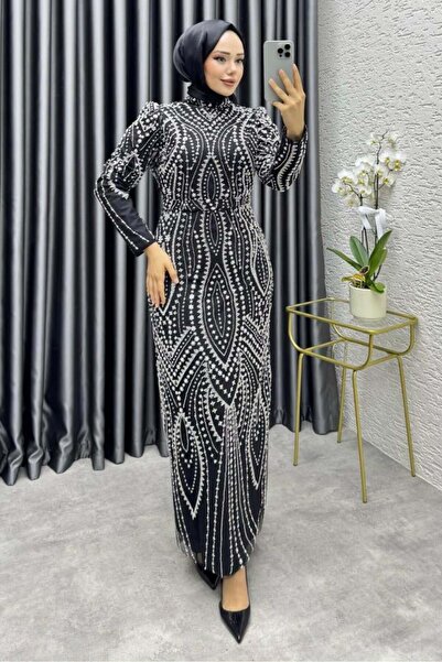Kalemen Moda Ayliz Tasarım Kalem Abiye 6650 Siyah & Gümüş