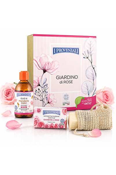 I Provenzali Σετ Δώρου Giardino di Rose – Έλαιο Αμυγδάλου, Φυτικό Σαπούνι & Γ...