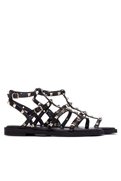 XTI Γυναικεία Ανατομικά Σανδάλια Rock-Chic Μαύρα 145149
