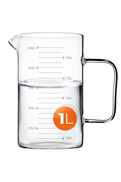 KADAX Carafa de sticlă cu gradă de măsurare de 1000 ml