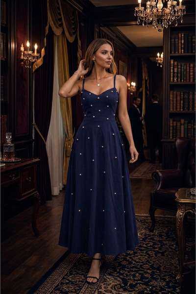 DRESSIFY WOMEN’S FASHION Γυναικείο μακρύ βραδινό φόρεμα από κρεπ με λουράκια,...