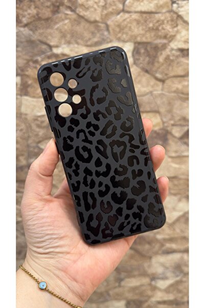 Vip Case Samsung Galaxy A32 Uyumlu Leopar Desenli Silikon Darbe Emici Klasik ...