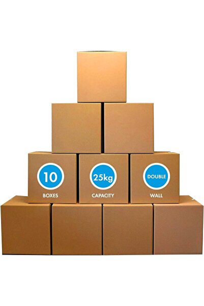 MARKQ [10 Pack] Medium Corrugated Moving Boxes with Double Wall ,5 ply