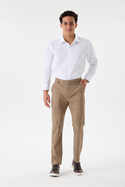 Ferro Como Erkek İtalyan Kesim Slim Fit Şık Esnek Modern Kumaş Pantolon