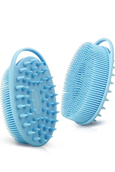 Veluora Silicone Body Scrubber & Shampoo Brush - Blue