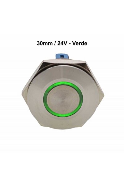 Stef's Cat Buton de apăsare 30mm/24V LED Verde
