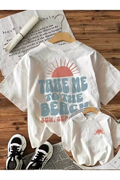 AEMİ Unisex majica sa štampanim natpisom "Take Me To The Beach"