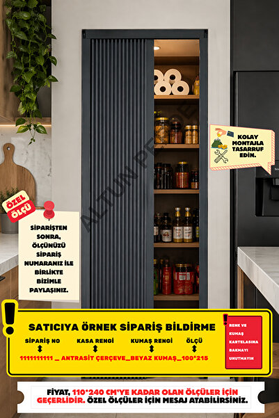D&Y GAUDERY PLİSE AKORDİYON SÜRME KAPI – ÖLÇÜYE ÖZEL ÜRETİM (MAX 110x240 cm)