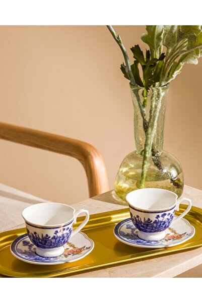 LC Waikiki Mixed Porcelain Coffee Cup Set for 2 People 90 ml