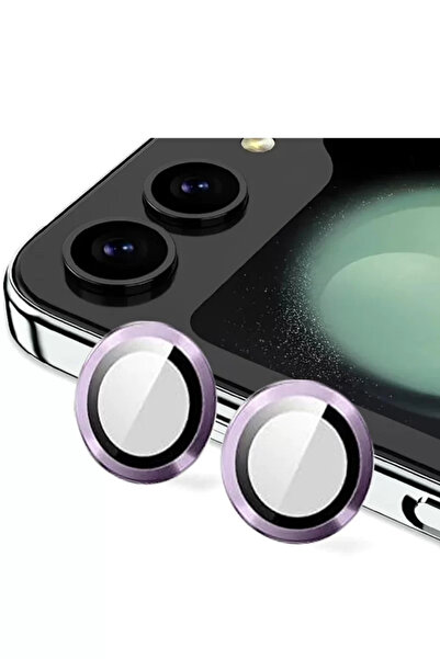 silky glows عدسة كاميرا معدنية متوافقة مع جهاز Galaxy Z Flip 5 من Valdez بالل...
