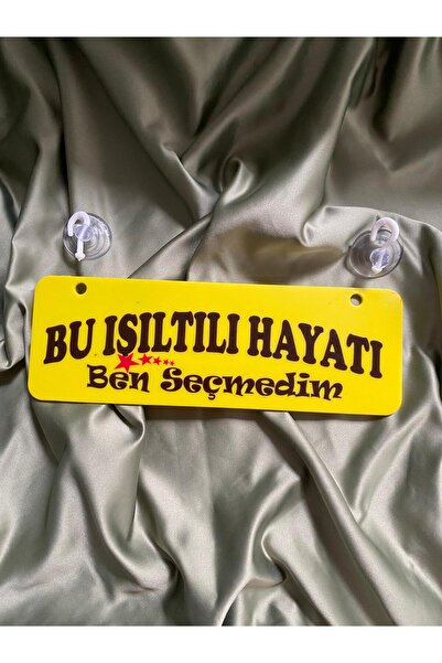 MOTTOMOR Dekor Plaka Bu Işıltılı Hayatı Ben Seçmedim Cam Süsü Dolmuş Araba Ka...