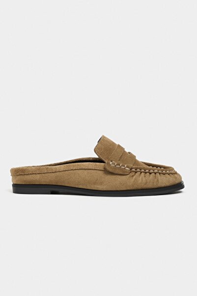 NİŞANTAŞI SHOES Γυναικείες παντόφλες Loafer από δέρμα σουέντ Debra Rome σε μπ...