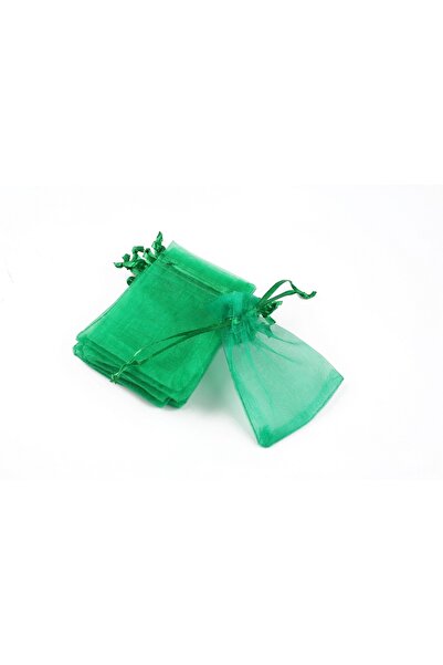Saculet organza verde (50 bucati/set) aprox. 6,5x8cm