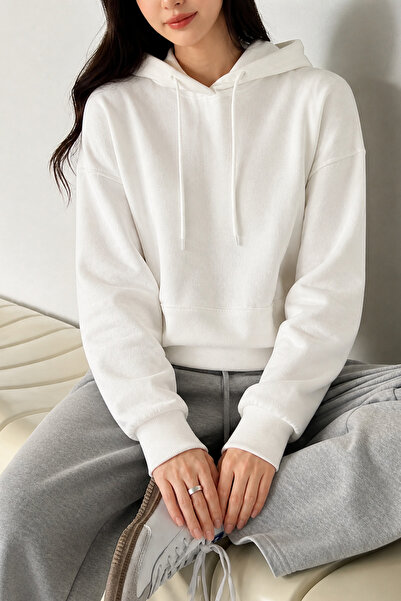 BLUE STREET Women's Comfortable Fit Hooded Sweatshirt Oversized Cut