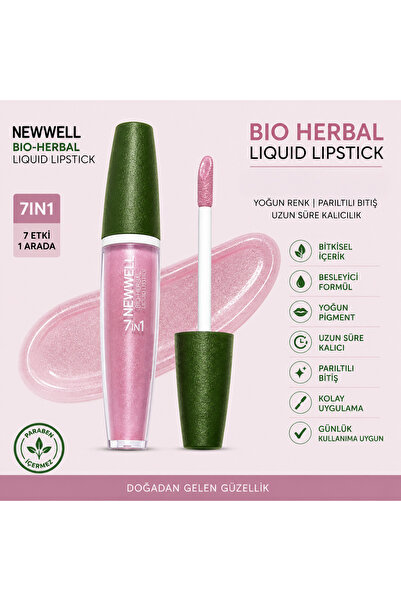 New Well Newwell Professional Make-Up Bio-Herbal Liquid Lipstick No:01