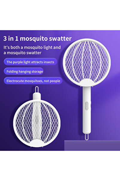 Spade A مضرب ذباب إلكتروني محمول - خالٍ من المواد الكيميائية، تصميم مريح، مضر...