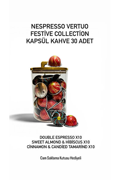 Nespresso Festive Cinnamon -Hibiscus -Espresso Vertuo Kapsül Kahve 30 Adet + ...