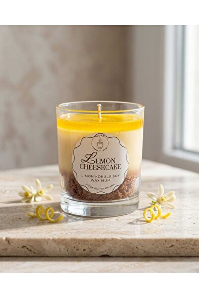 Noure Candle Studio Lemon Cheesecake Limon Kokulu Dekoratif Soya Mum