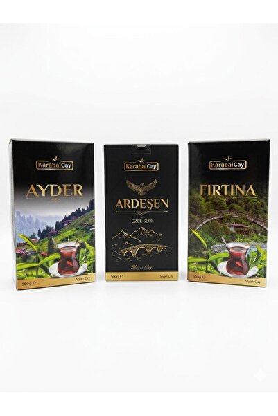 KARABAL ÇAY Karma Avantaj Paketi - Ardeşen , Ayder , Fırtına Siyah Çay Seti 5...