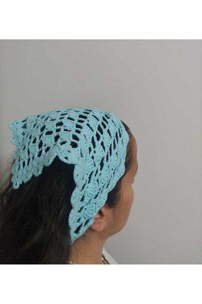 MODA Handmade Knitted Bandana Turquoise