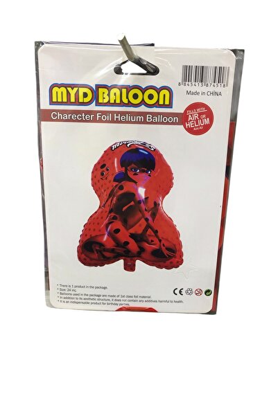 1 adet uğur böcekli figürlü folyo balon helyuma uygundur