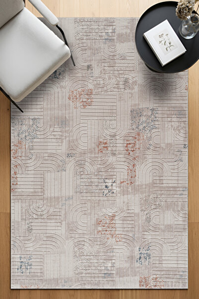 tropikal home Kaymaz Taban Modern Desen Halı Yolluk Leke Tutmaz Kolay Temizle...