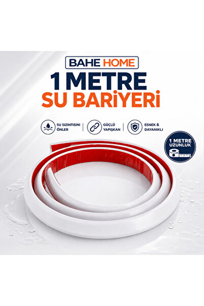 bahe home Su Bariyeri 1 Metre Silikon Bant Su Sızdırmaz Duş Mutfak Lavabo Ken...