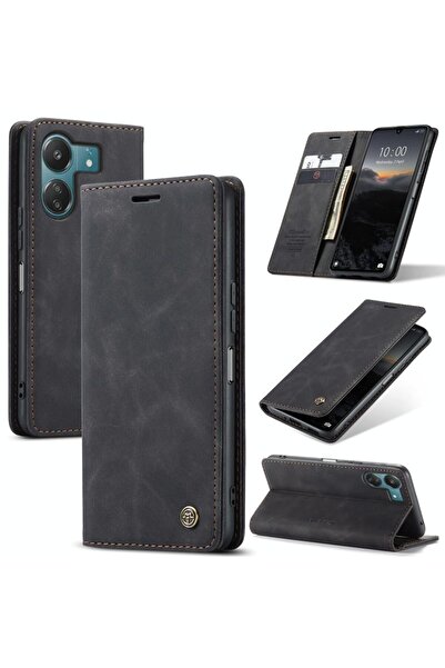 Caseme 013 Retro Θήκη Βιβλίο Black (Xiaomi Redmi 13C/Poco C65)
