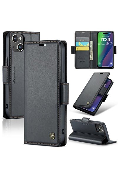 Caseme 023 Luminus Θήκη Πορτοφόλι Black (Apple iPhone 15 Plus)
