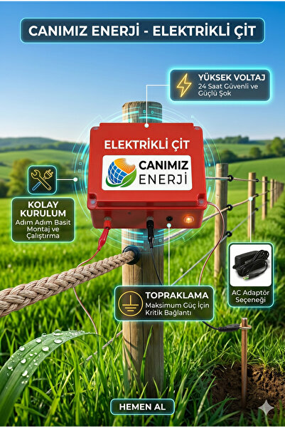 12V/220V Elektrikli Çit Cihazı - Yüksek Voltajlı Domuz ve Ayı Savar